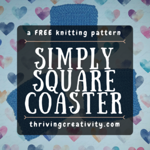simply square coaster free knitting pattern